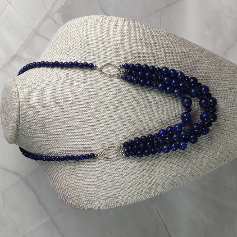 AM Lapis Lazuli Gemstone Layered Necklace
